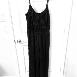 Black jumpsuit with polka dots sz. L